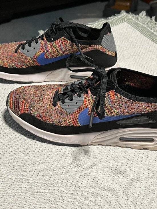 Nike Air Max 90 Ultra 2.0 Flyknit Multi-Color Woven Surface Sneakers SZ 10 main image 4